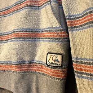 Quiksilver Hooded Pullover in Gray, Blue & Orange
